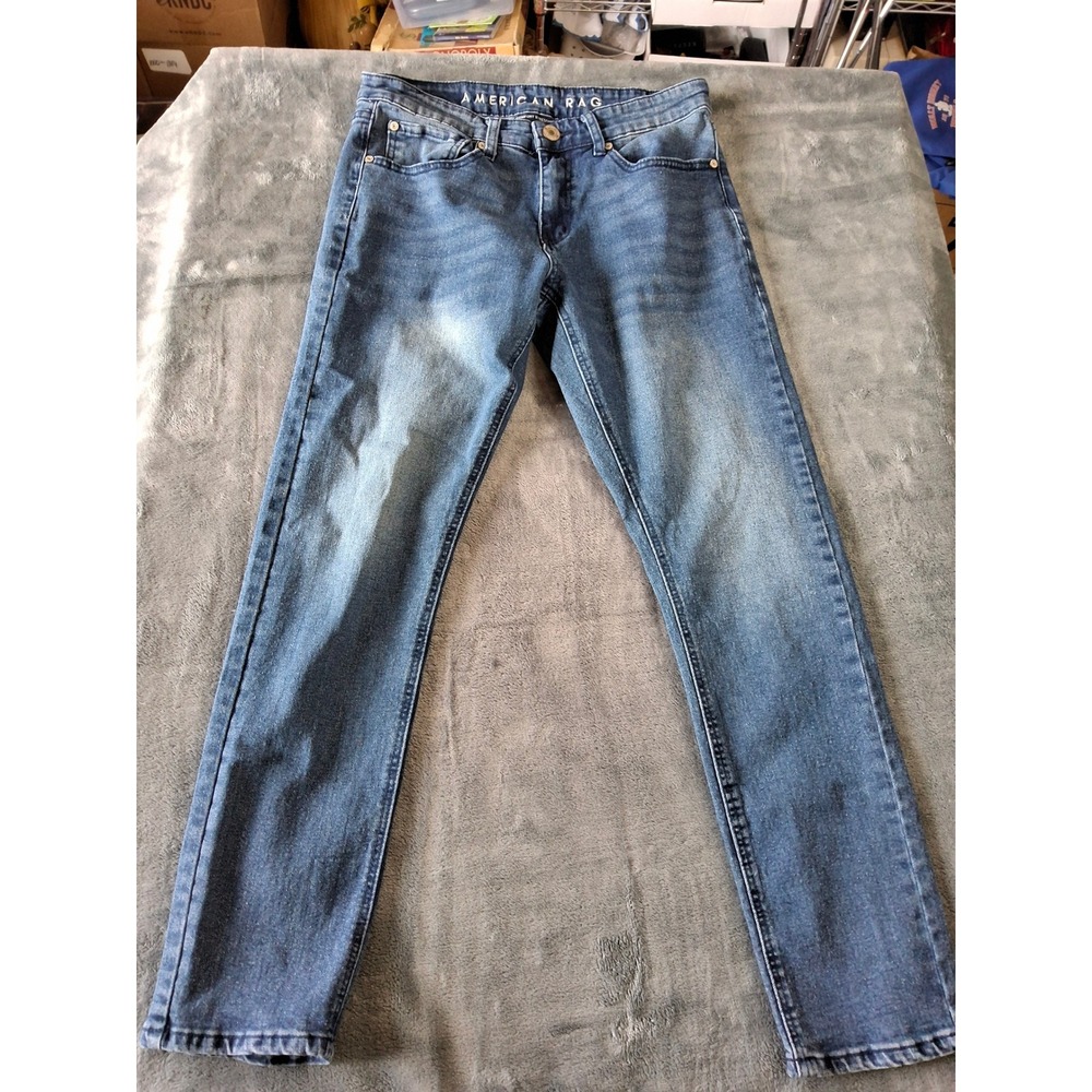 American Rag Mens‎ Slim Comfort Stretch Blue Jeans W30 L30 Medium Wash Denim